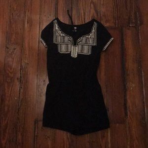 Black and white romper